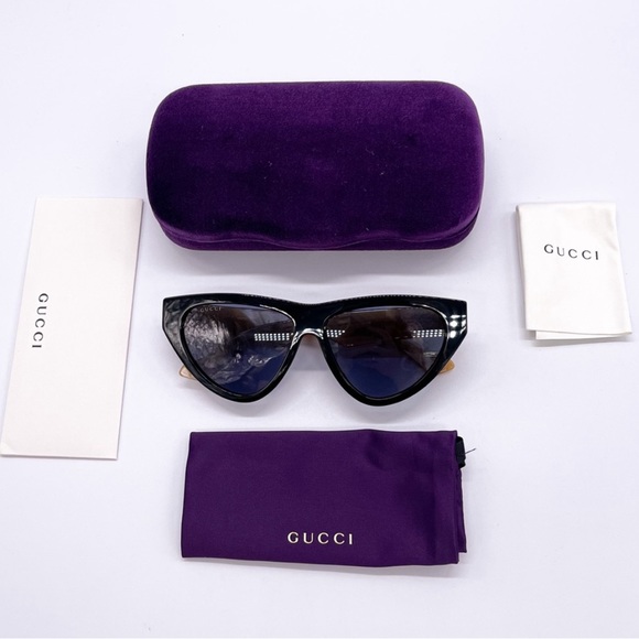 💯 Authentic Gucci Blue Cat Eye Ladies Sunglasses GG1333S 004 - Picture 15 of 15